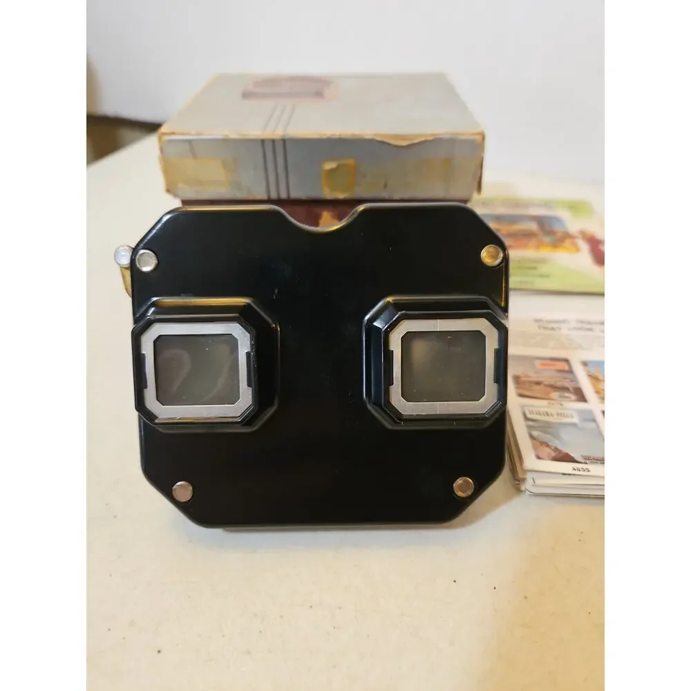 Vintage Sawyer's View-Master Model C Stereoscope Viewer - Box & 2 Reels